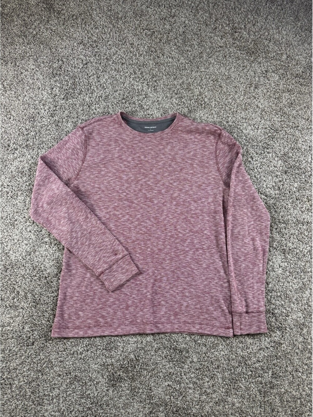 Banana Republic Men's Red Knit Pullover Sweater Crew Neck Long Sleeve Size L